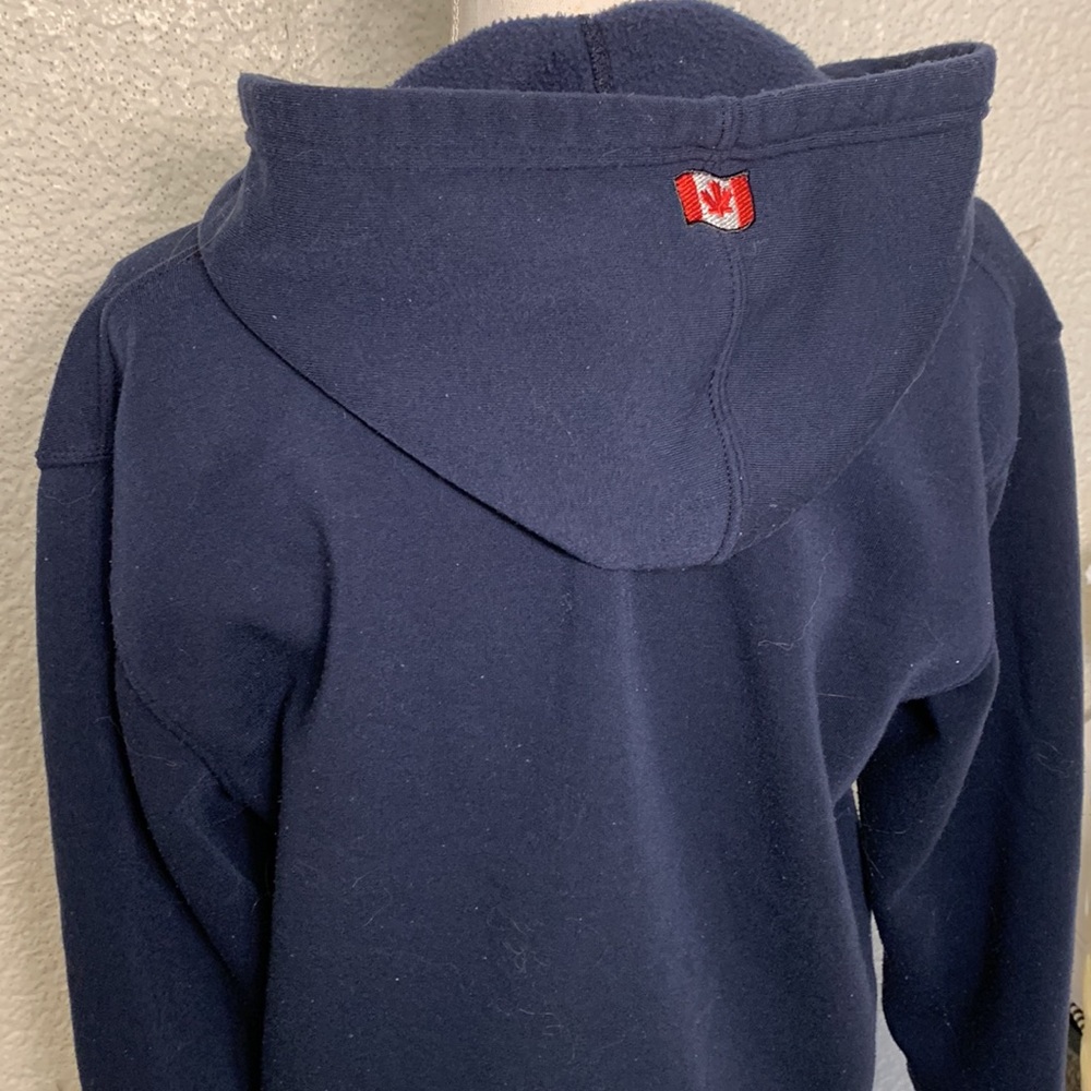 Teepee Canada Navy Hoodie Sweatshirt Unisex Size Small - Picture 5 of 6